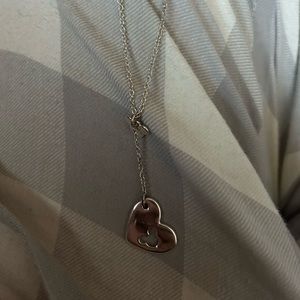 Mickey Mouse heart SAC stamped lariat styled necklace